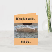 Leben ohne dich...Katzenkarte Karte (Vorderseite)