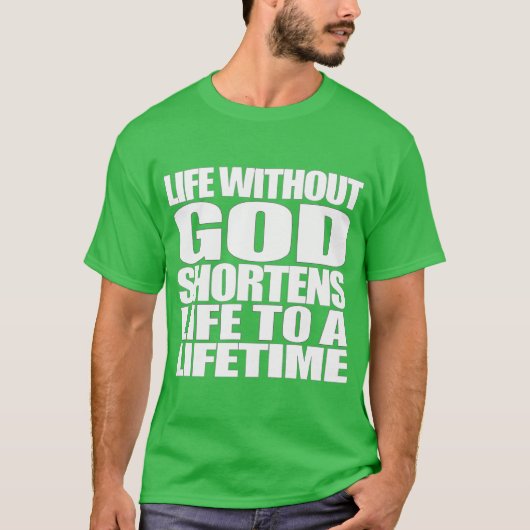 Leben ohne Gott T - Shirt (Vorderseite)