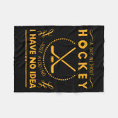 Leben ohne Hockey Fleecedecke (Vorderseite (Horizontal))