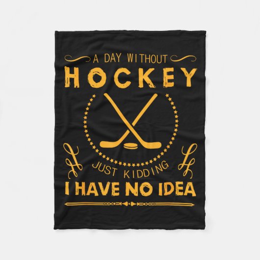 Leben ohne Hockey Fleecedecke (Vorderseite)