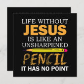 Leben ohne Jesus Funny Christlicher religiöser Gla (Vorne/Hinten)