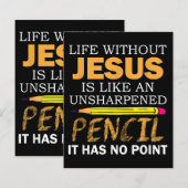 Leben ohne Jesus Funny Christlicher religiöser Gla (Vorne/Hinten)
