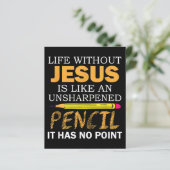 Leben ohne Jesus Funny Christlicher religiöser Gla (Stehend Vorderseite)