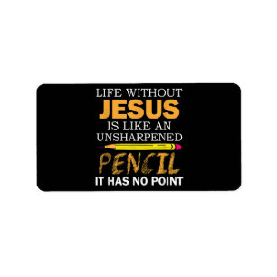 Leben ohne Jesus Funny Christlicher religiöser Gla Adressaufkleber