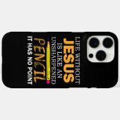Leben ohne Jesus Funny Christlicher religiöser Gla Case-Mate iPhone Hülle (Rückseite (Horizontal))