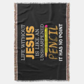 Leben ohne Jesus Funny Christlicher religiöser Gla Decke (Vorderseite Vertikal)