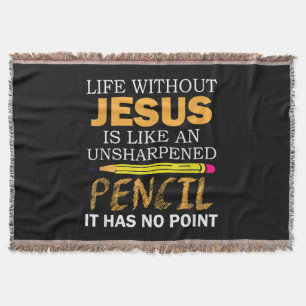 Leben ohne Jesus Funny Christlicher religiöser Gla Decke