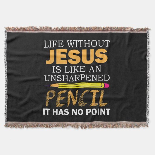 Leben ohne Jesus Funny Christlicher religiöser Gla Decke (Vorderseite)