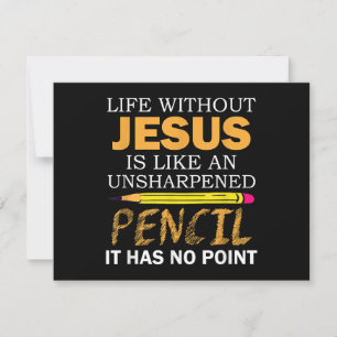 Leben ohne Jesus Funny Christlicher religiöser Gla Feiertagskarte