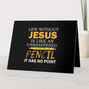 Leben ohne Jesus Funny Christlicher religiöser Gla Karte