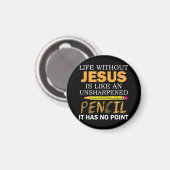 Leben ohne Jesus Funny Christlicher religiöser Gla Magnet (Vorderseite/Rückseite)