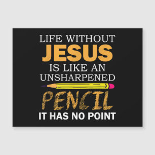 Leben ohne Jesus Funny Christlicher religiöser Gla Magnetkarte