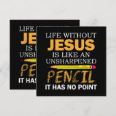 Leben ohne Jesus Funny Christlicher religiöser Gla Save The Date (Vorne/Hinten)