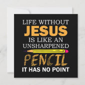 Leben ohne Jesus Funny Christlicher religiöser Gla Save The Date (Rückseite)