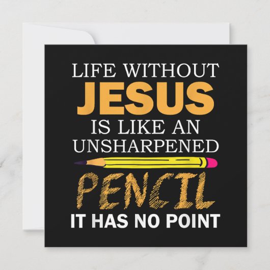 Leben ohne Jesus Funny Christlicher religiöser Gla Save The Date (Vorderseite)