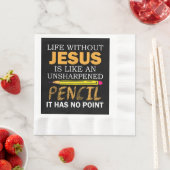 Leben ohne Jesus Funny Christlicher religiöser Gla Serviette (Beispiel)