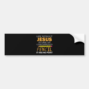 Leben ohne Jesus Lustige christliche religiöse Gla Autoaufkleber