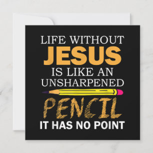 Leben ohne Jesus Lustige christliche religiöse Gla Einladung