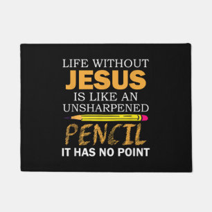 Leben ohne Jesus Lustige christliche religiöse Gla Fußmatte