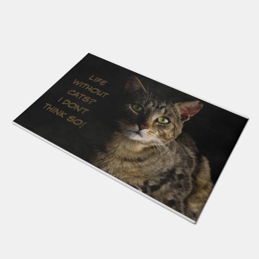 Leben ohne Katzen? Ich glaube nicht, dass das lust Fußmatte (Schrägansicht)