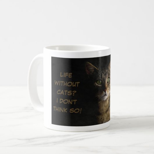 Leben ohne Katzen? Ich glaube nicht, dass das lust Kaffeetasse (Vorderseite Links)