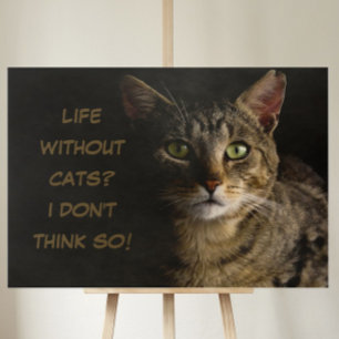 Leben ohne Katzen? Ich glaube nicht, dass das lust Leinwanddruck