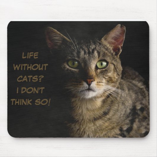 Leben ohne Katzen? Ich glaube nicht, dass das lust Mousepad (Vorne)