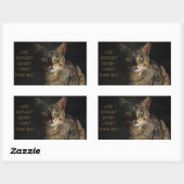 Leben ohne Katzen? Ich glaube nicht, dass das lust Rechteckiger Aufkleber (Blatt)