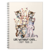 Leben ohne Katzen Notizblock (Vorderseite)