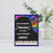 Leben ohne Musik Postkarte (Stehend Vorderseite)