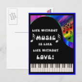 Leben ohne Musik Postkarte (Vorne/Hinten)