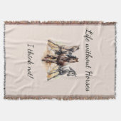 Leben ohne Pferde Ich denke nicht! Fun Quote Pferd Decke (Vorderseite)