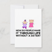 LEBEN OHNE SCHWESTER DANKESKARTE (Vorderseite)