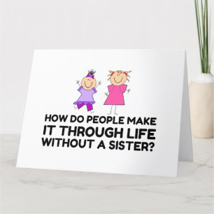 LEBEN OHNE SCHWESTER DANKESKARTE