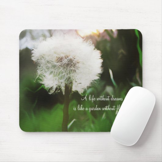 Leben ohne Träume. Dandelion Dreams Mousepad (Mit Mouse)