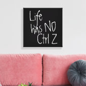 Leben ohne typografische Strg+z Leinwanddruck (Insitu (Wohnzimmer))