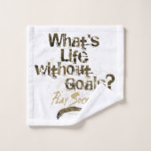 Leben ohne Ziele (Fußball) Badetuch-Set Badhandtuch Set (Waschlappen)