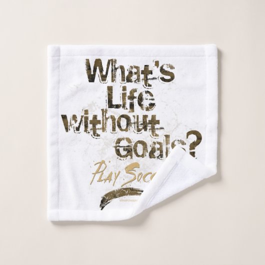 Leben ohne Ziele (Fußball) Badetuch-Set Badhandtuch Set (Waschlappen)