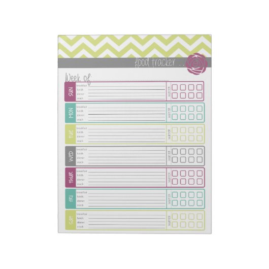 Leben. Organisierter. Editor für Lebensmittelüberw Notizblock (Rotiert)