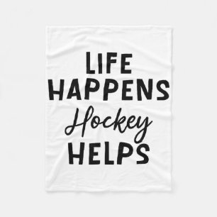Leben passiert Hockey hilft _5 Fleecedecke