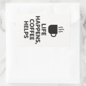 Leben passiert, Kaffeehilfen Aufkleber (Tasche)