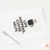 Leben passiert, Kaffeehilfen Aufkleber (Umschlag)