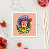 Leben passiert Sushi hilft Serviette (Beispiel)