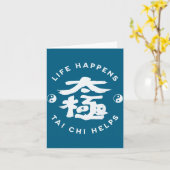 Leben passiert Tai Chi hilft Design Karte (Gelbe Blume)