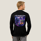 Leben passiert  Tri-Blend shirt (Voller Rücken)