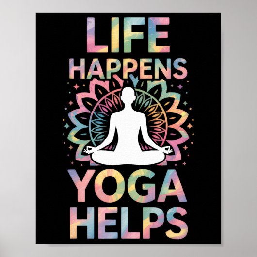 Leben passiert Yoga hilft _8 Poster (Vorne)