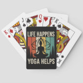 Leben passiert Yoga hilft Spielkarten (Rückseite)