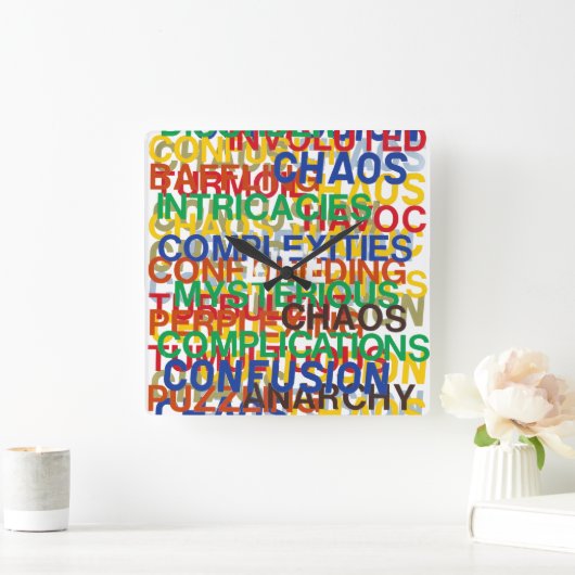 Leben Quadratische Wanduhr (Zuhause)