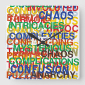 Leben Quadratische Wanduhr (Vorderseite)