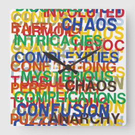 Leben Quadratische Wanduhr